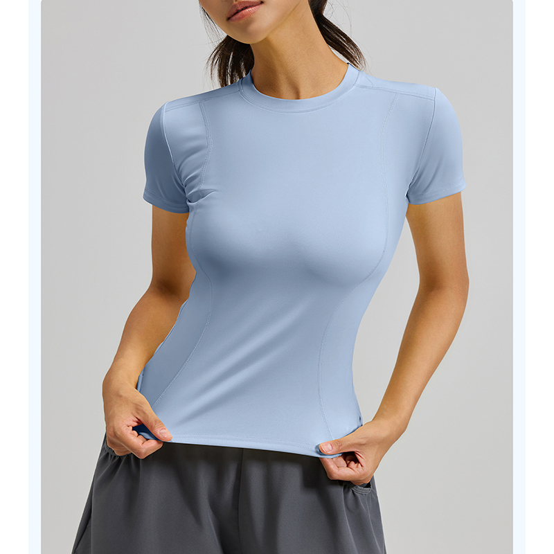 T Shirt Tight Fit - Dames Slim Fit Yoga T-shirt Snel