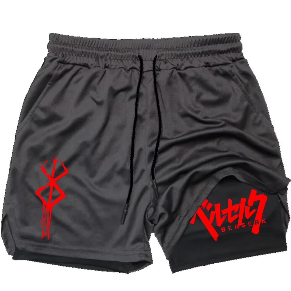 Compression Shorts Athletes - 2-in-1 compressieshorts voor heren, gymshorts, hardloopshorts