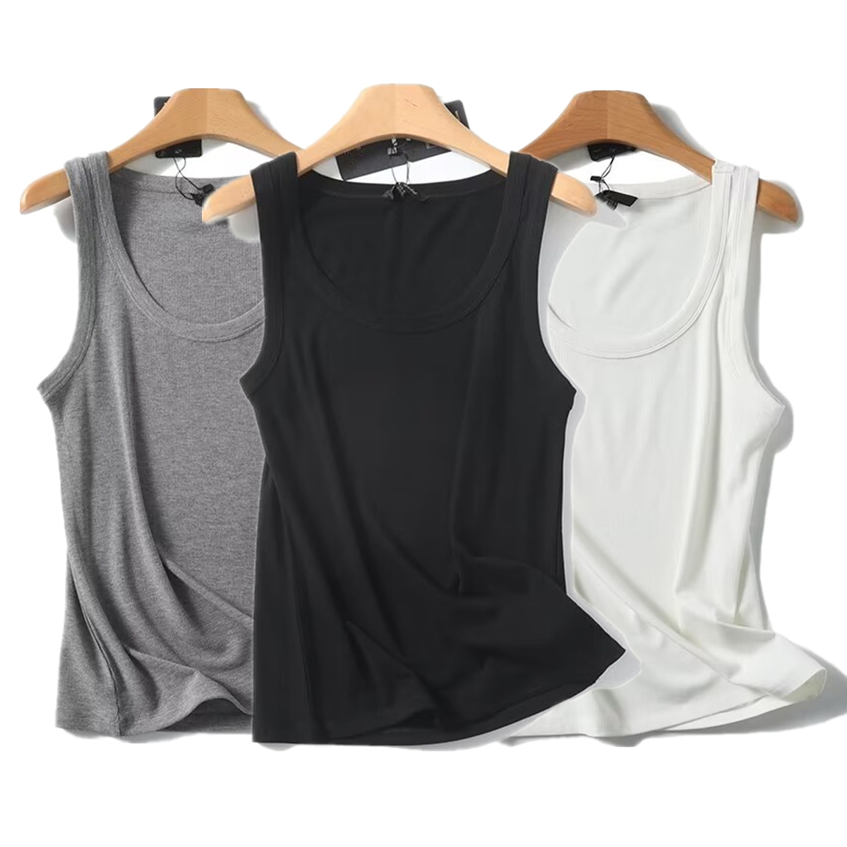 Tank Top Ribbed - Maxdutti Solide Slim Fit Zomer T-Shirts