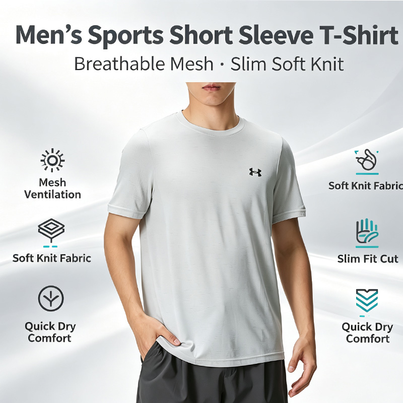 Undershirt Crew Neck - Under Armour Heren Slim Fit Mesh