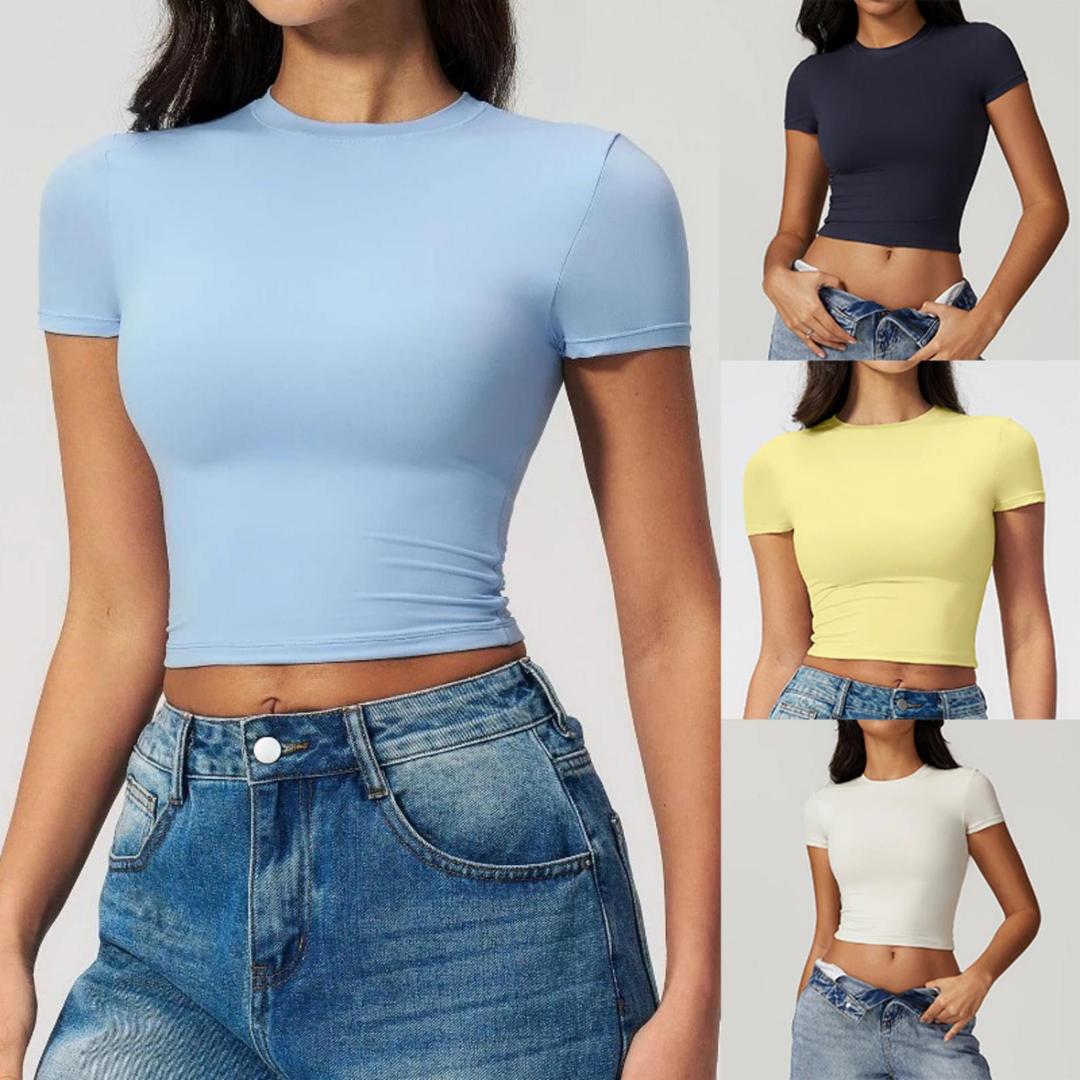 T Shirt Tight Fit - Een nauwsluitend sport-T-shirt voor dames, sneldrogend,