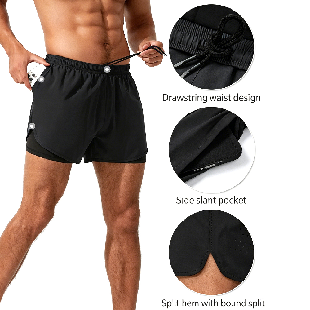 1PCS Heren 2-in-1 hardloopshor - Compression Shorts Athletes recensie en prijs